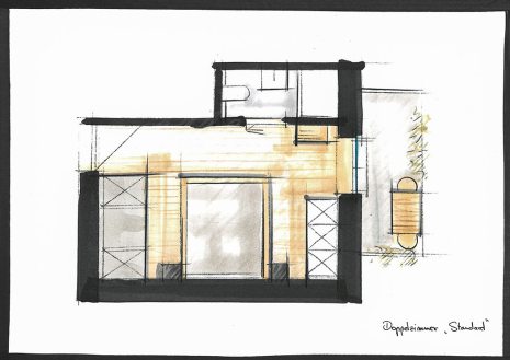 Floor plan Accommodation | haus urban B&B | Classic Room